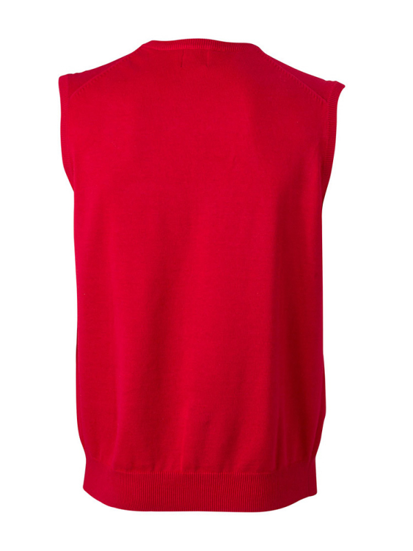 Herren V-Neck Pullunder Rot